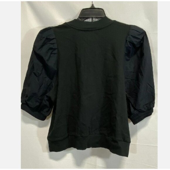 Anthropologie Maeve Women Black Short Puff Sleeve Jacket XL NWT - Picture 3 of 10